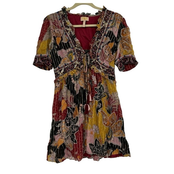 Anthropologie Dresses & Skirts - Anthropologie Verb Beaded Sequin Sparkly Cocktail Dress Size Small